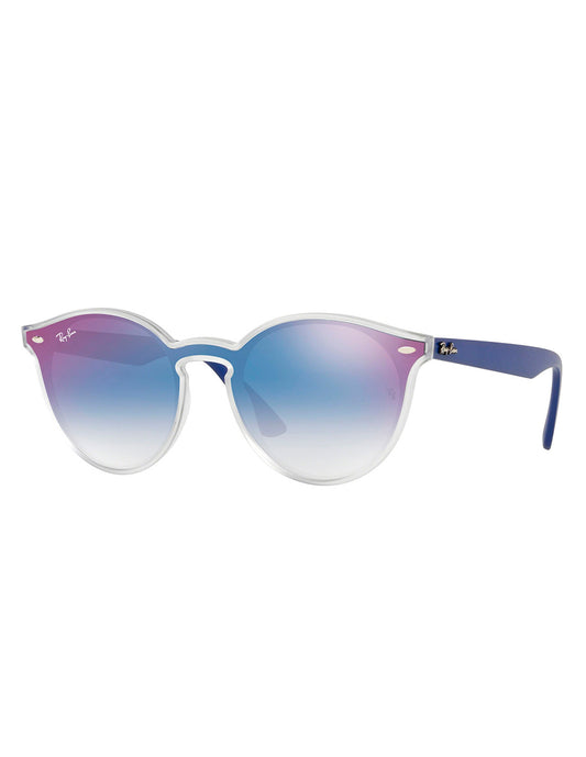 LENTES DE SOL RAY BAN RB4380NF 6356X0 37MM TRANSPARENTE AZUL DEGRADADO