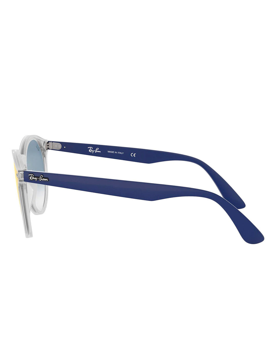 LENTES DE SOL RAY BAN RB4380NF 6356X0 37MM TRANSPARENTE AZUL DEGRADADO