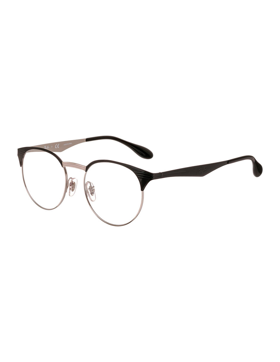 ARMAZÓN OFTÁLMICO RAY BAN RB6406 2861 51MM NEGRO PLATA