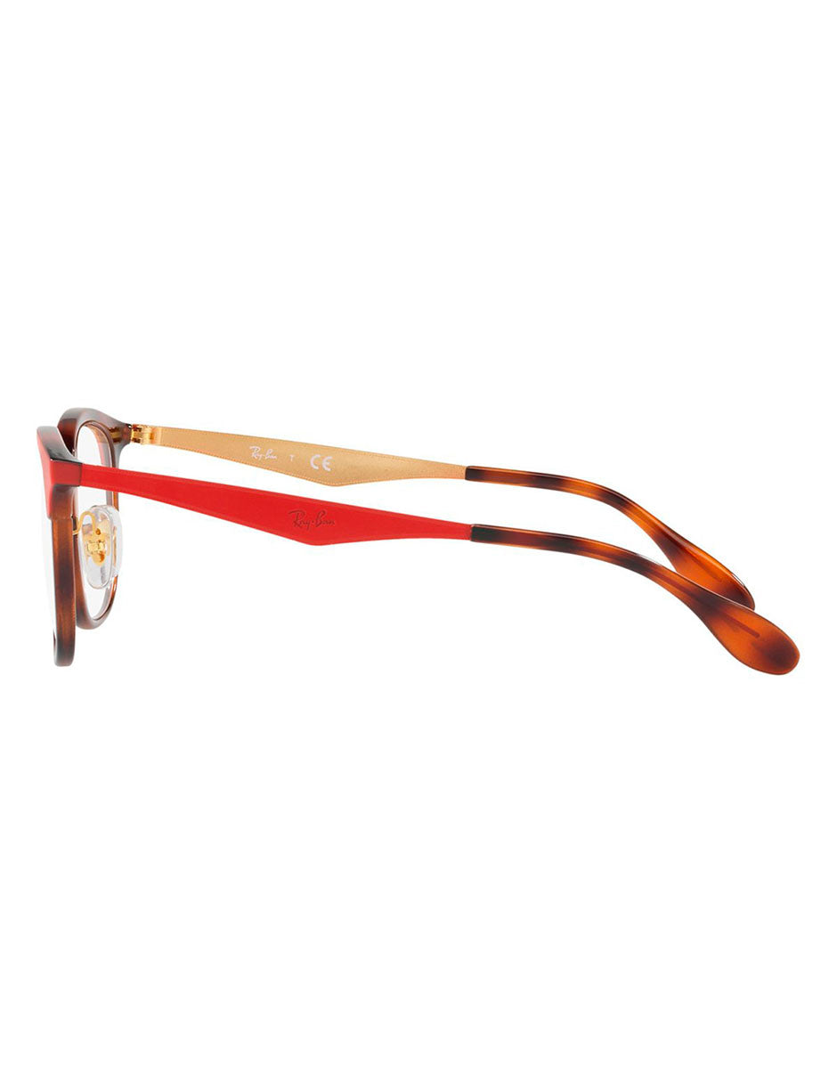 ARMAZÓN OFTÁLMICO RAY BAN RB7112 5730 51MM ROJO CAREY