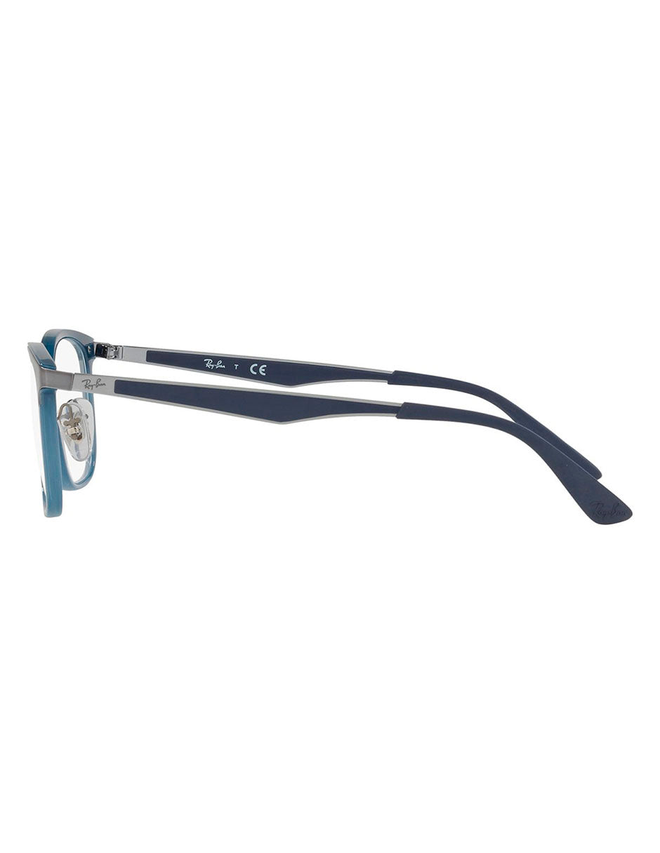 ARMAZÓN OFTÁLMICO RAY BAN RB7117 8019 52MM AZUL CLARO Mayoreo