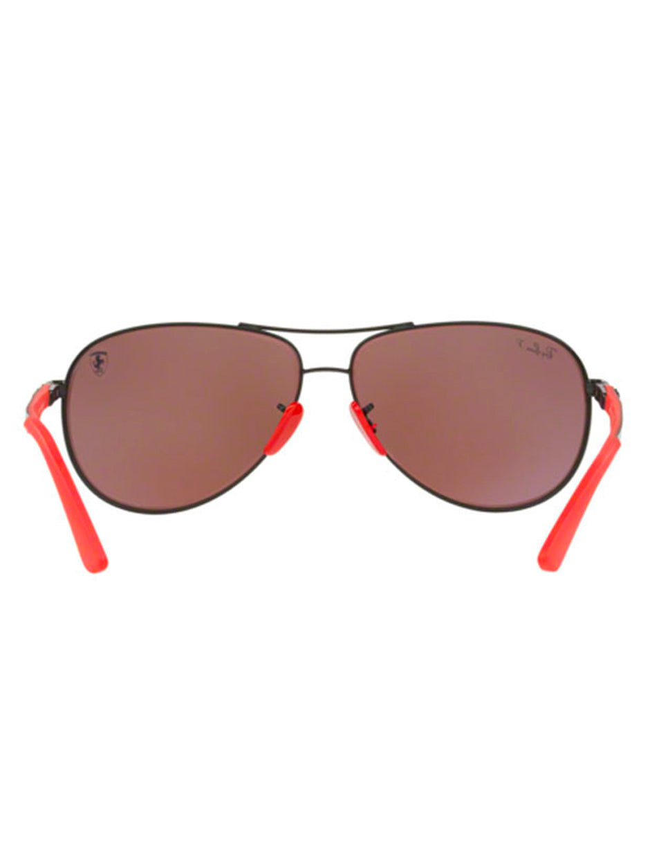 LENTES DE SOL POLARIZADOS RAY BAN FERRARI RB8313M F002H2 61MM NEGRO PLATA