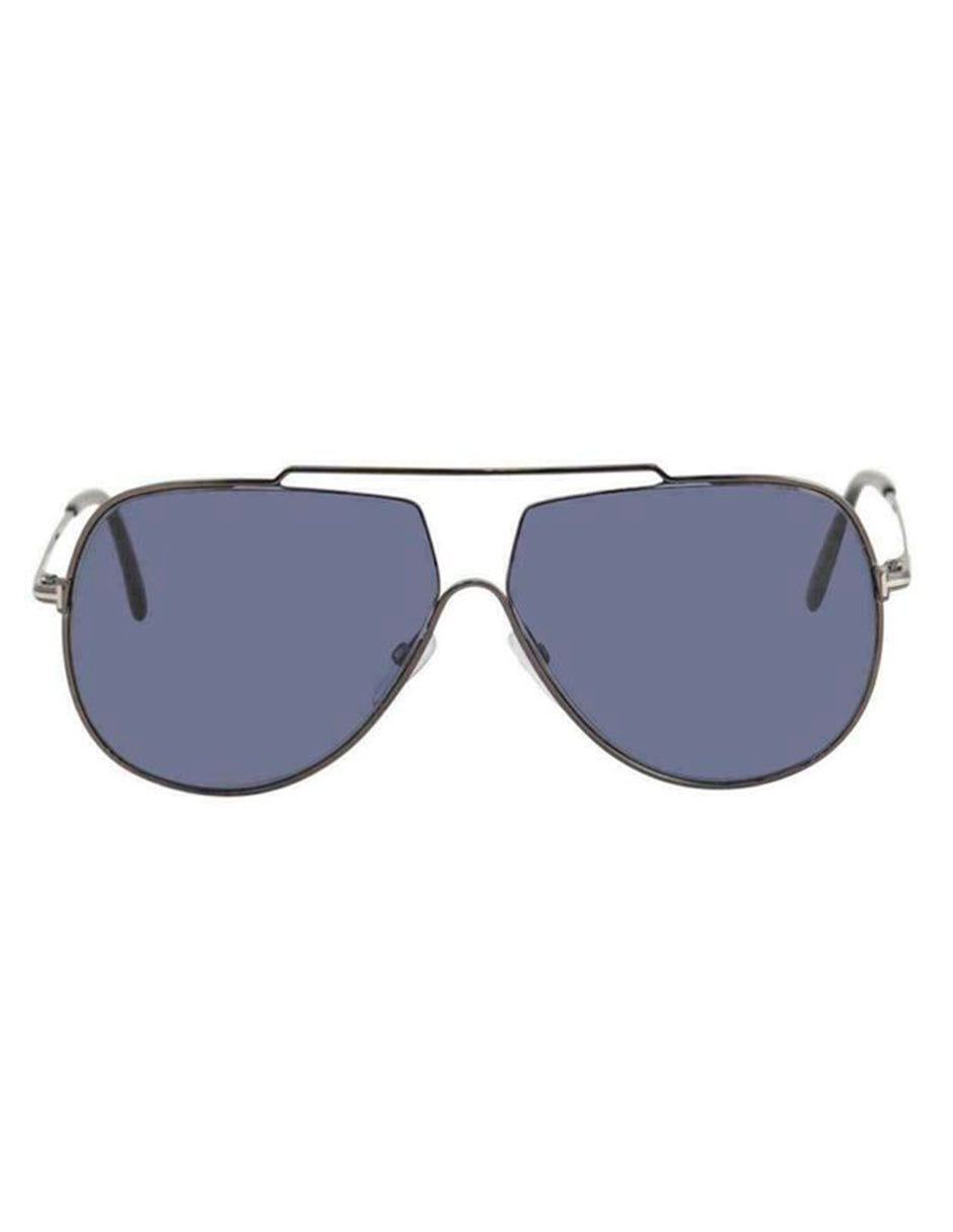 LENTE DE SOL TOM FORD TF586 12V PLATEADO/AZUL