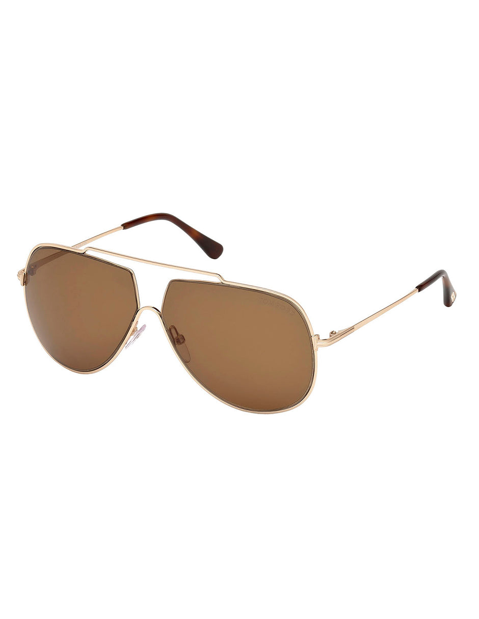 LENTE DE SOL TOM FORD TF586 28E DORADO/CAFÉ CLARO