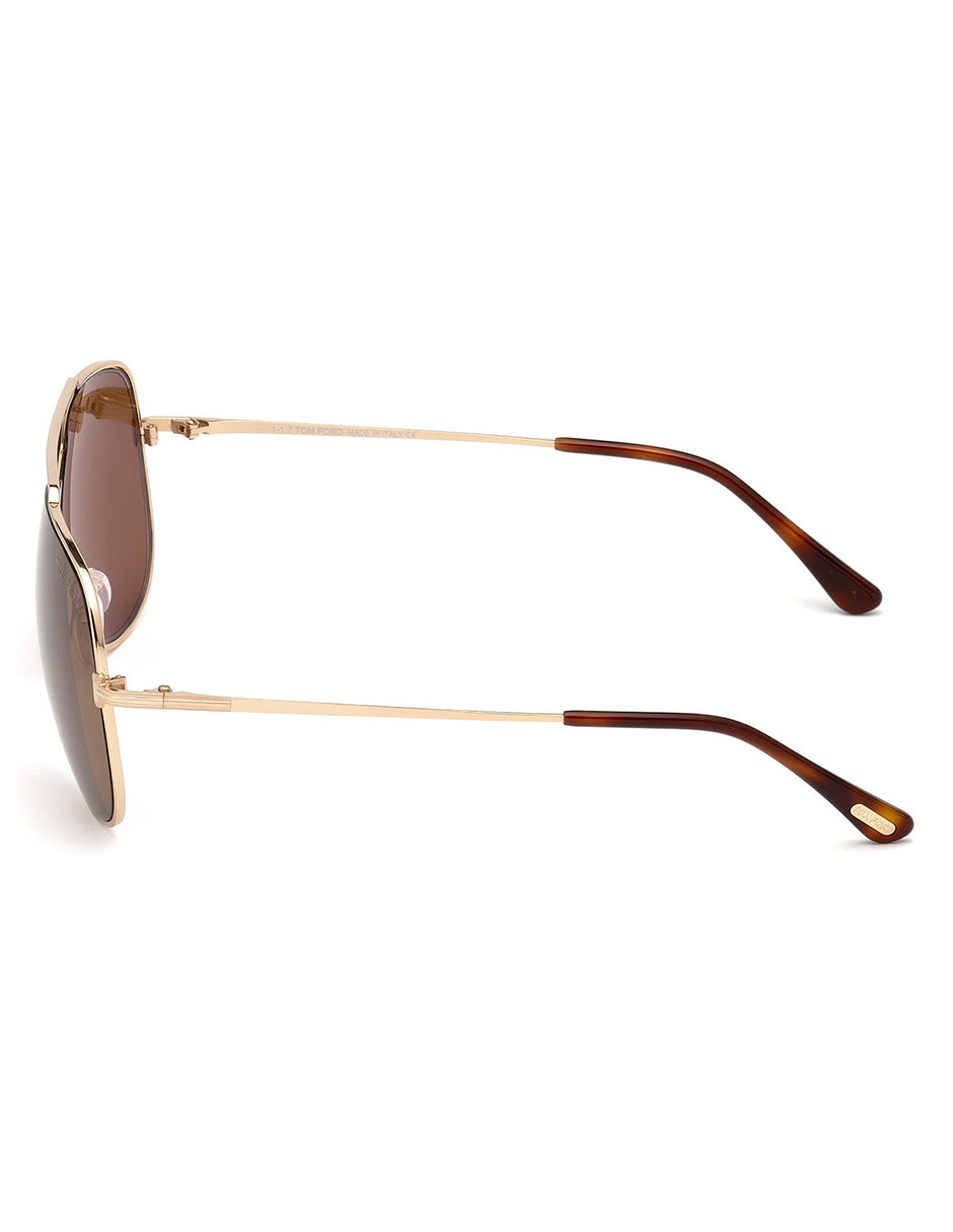 LENTE DE SOL TOM FORD TF586 28E DORADO/CAFÉ CLARO