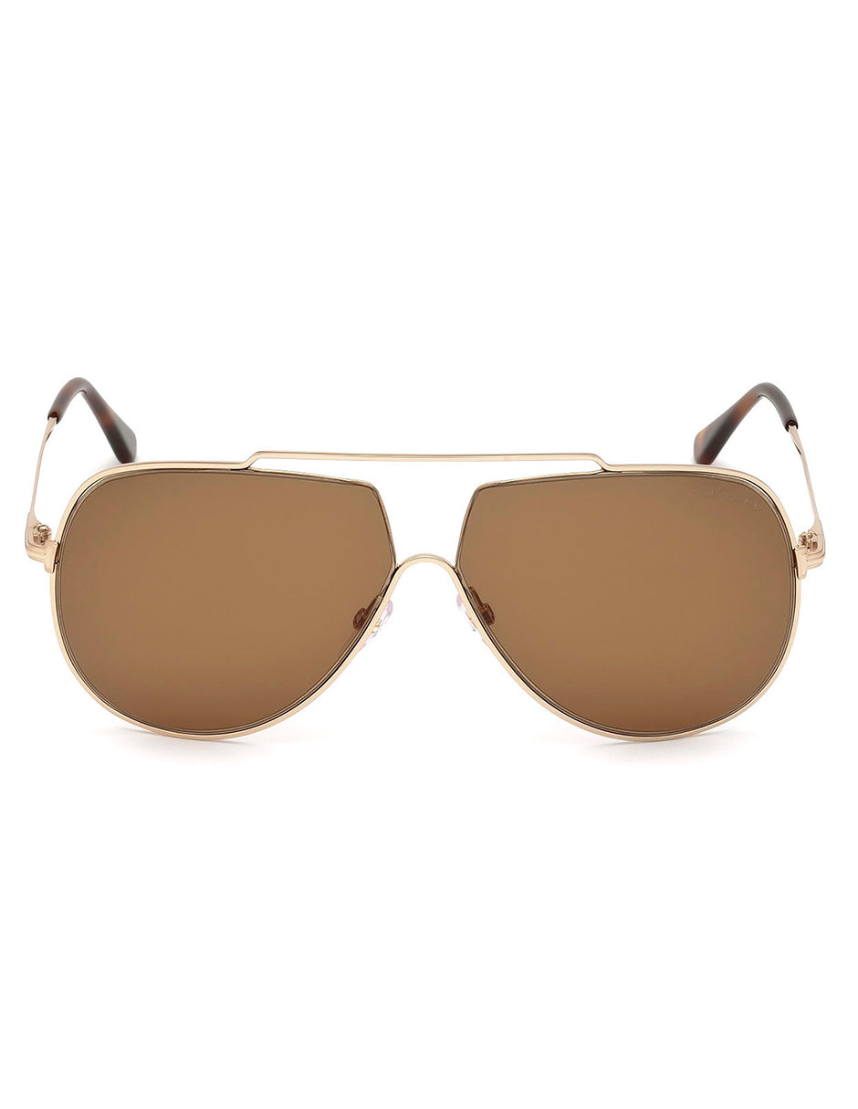 LENTE DE SOL TOM FORD TF586 28E DORADO/CAFÉ CLARO