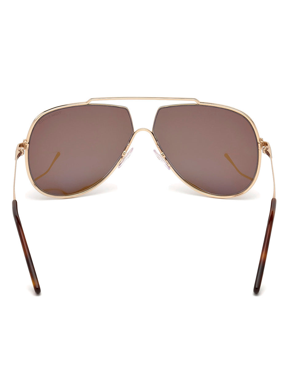 LENTE DE SOL TOM FORD TF586 28E DORADO/CAFÉ CLARO