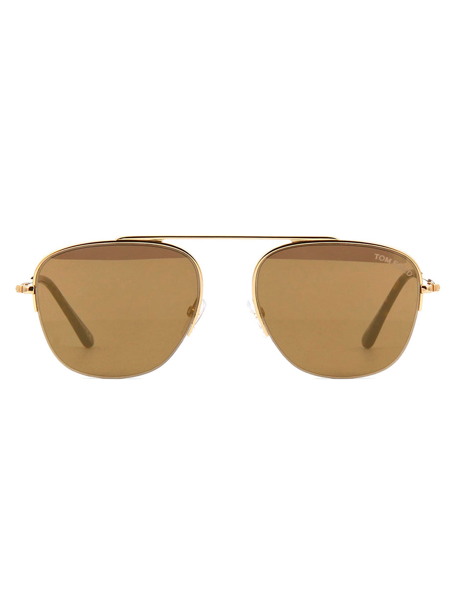 LENTE DE SOL TOM FORD TF667 30G 56M DORADO/CAFÉ CLARO