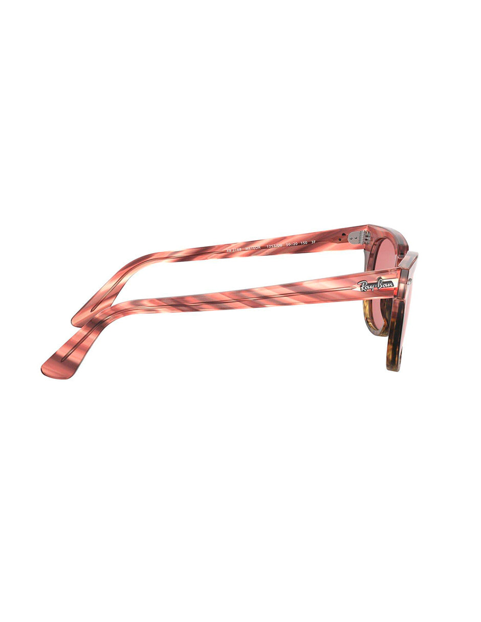 LENTES DE SOL RAY BAN METEOR STRIPED RB2168 1253U0 50MM ROSA