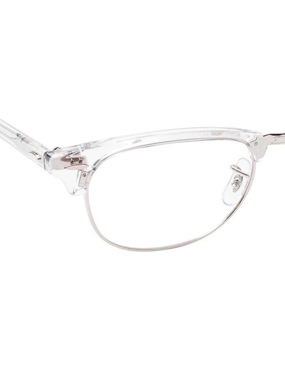 ARMAZÓN OFTÁLMICO RAY BAN CLUBMASTER RB5154 2001 51MM TRANSPARENTE PLATA