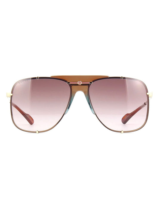 LENTE DE SOL GUCCI GG0739S 002 63MM CAFE