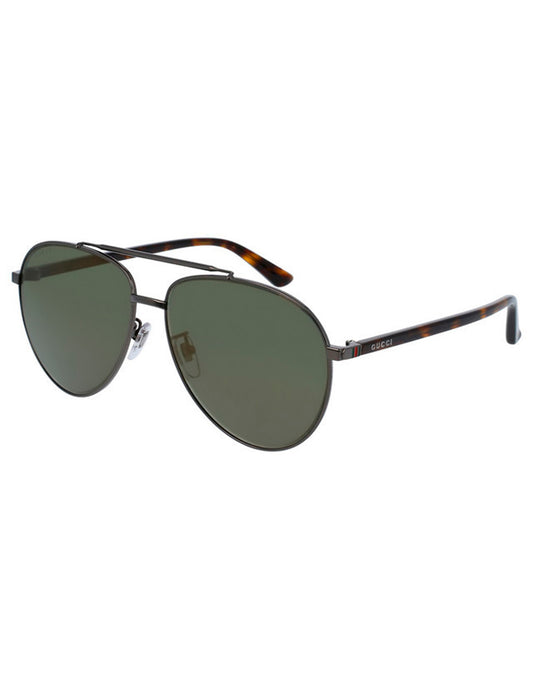LENTE DE SOL GUCCI GG0043SA 003 61MM GRIS/PLATEADO