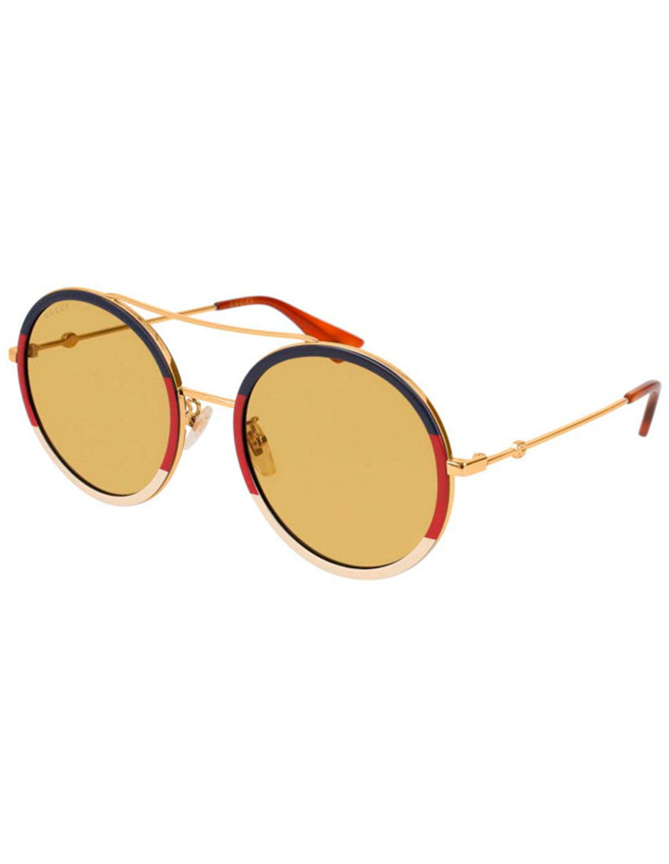 LENTE DE SOL GUCCI GG0061S 015 56MM DORADO/ROJO