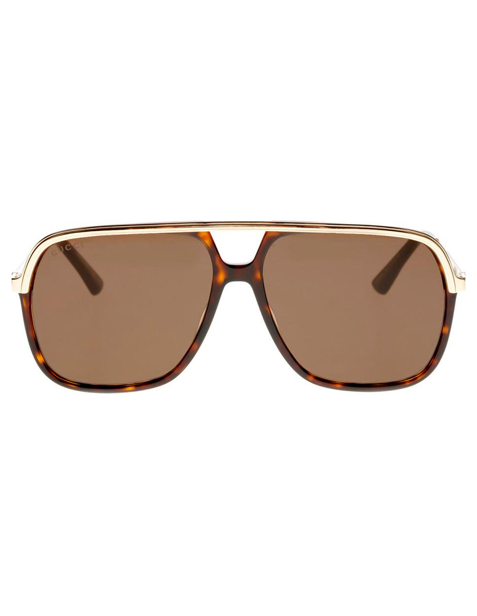 LENTE DE SOL GUCCI GG0200S 002 57MM CAFÉ