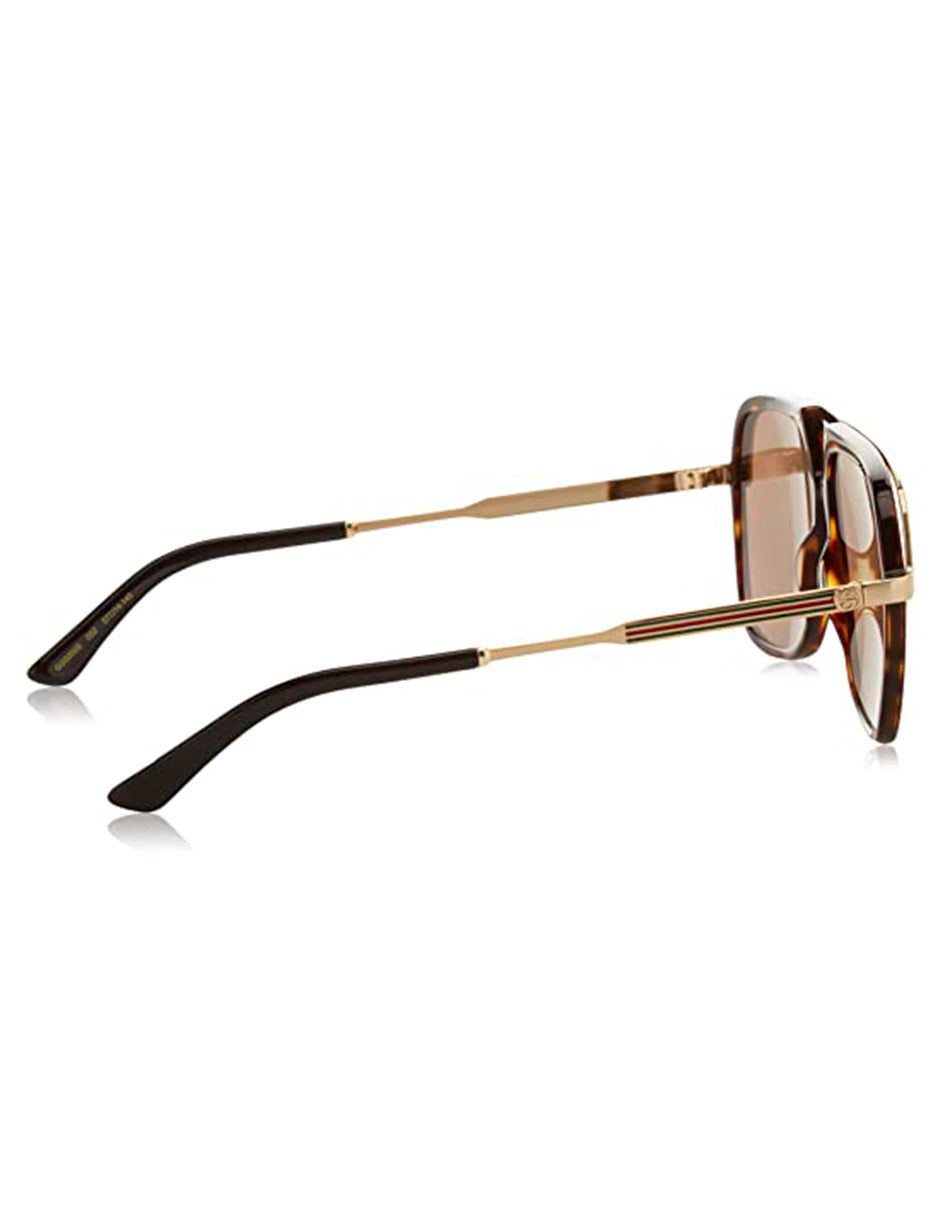 LENTE DE SOL GUCCI GG0200S 002 57MM CAFÉ