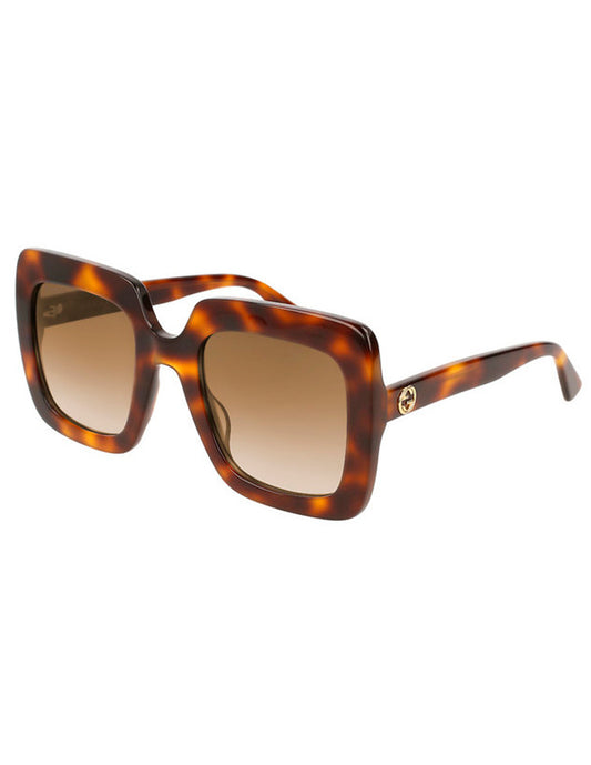 LENTE DE SOL GUCCI GG0328S 002 53MM HAVANA CAFÉ